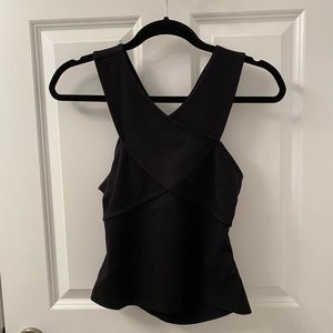 H&M Black Sleeveless Cutout Tank Top